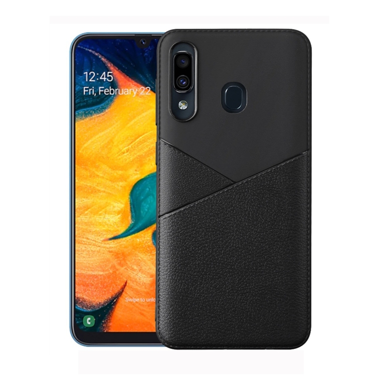 

Ultra-thin Shockproof Soft TPU + Leather Case for Huawei Honor 8X (Black)