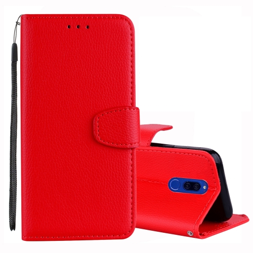 

Litchi Texture Horizontal Flip Leather Case for Huawei Honor 9i & Mate 10 Lite & Maimang 6 & Nova 2i , with Wallet & Holder & Card Slots & Lanyard (Red)