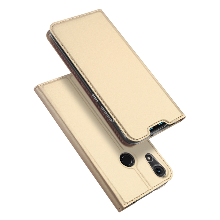 

DUX DUCIS Skin Pro Series Horizontal Flip PU + TPU Leather Case for Huawei Honor Play 8A, with Holder & Card Slots(Gold)