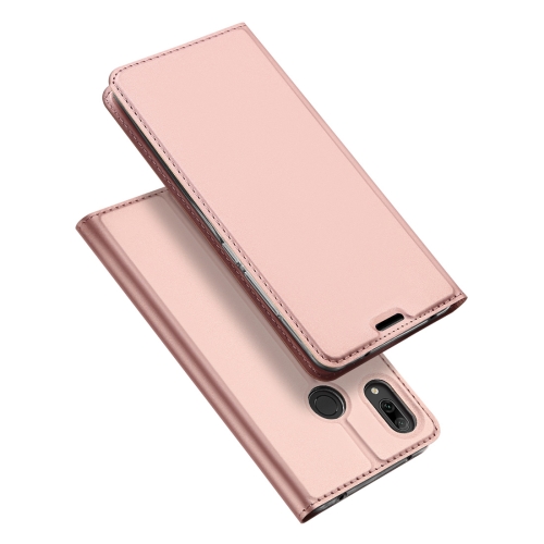 

DUX DUCIS Skin Pro Series Horizontal Flip PU + TPU Leather Case for Huawei Y7 (2019), with Holder & Card Slots (Rose Gold)