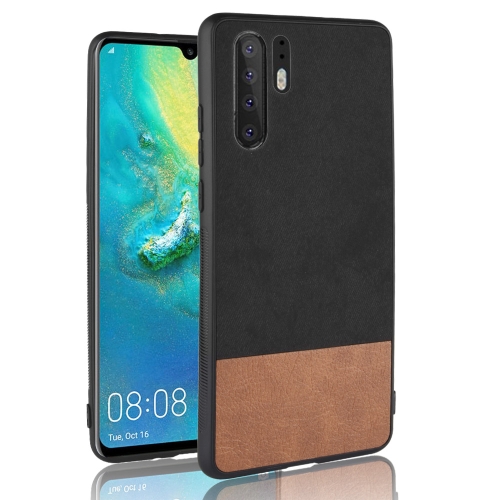 

Shockproof Color Matching Denim PC + PU + TPU Case for Huawei P30 Pro (Black)