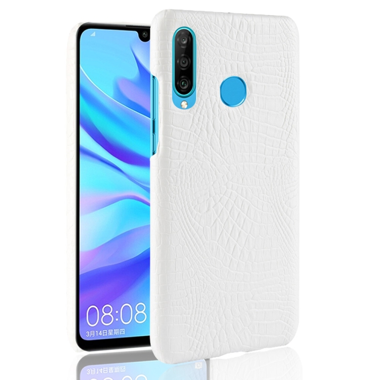 

Shockproof Crocodile Texture PC + PU Case for Huawei nova 4e (White)