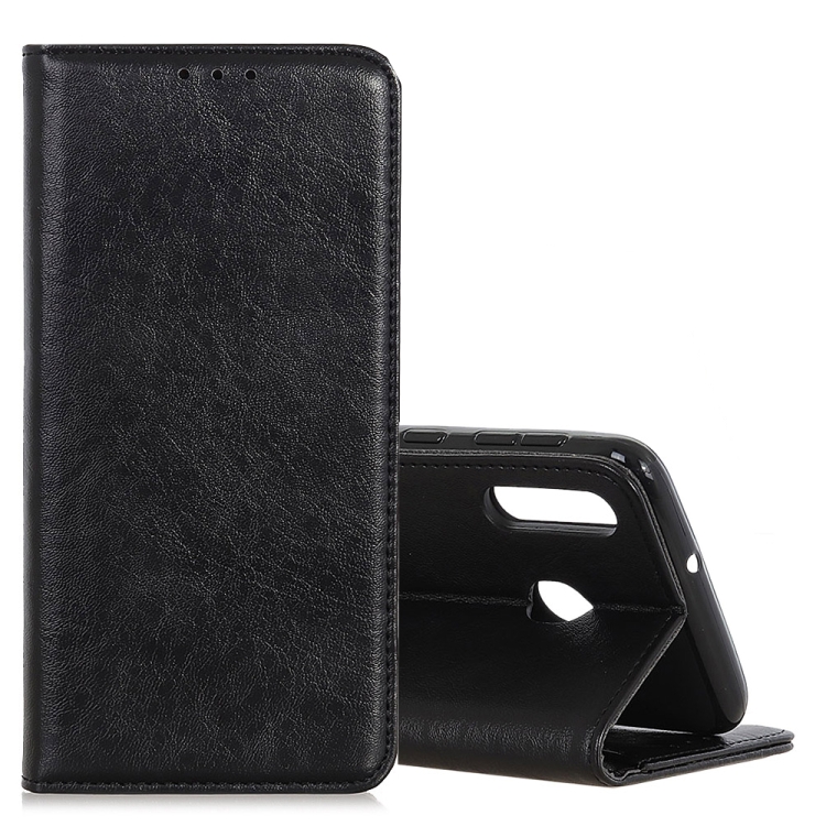 

Magnetic Retro Crazy Horse Texture Horizontal Flip Leather Case for Huawei Y6 2019, with Holder & Card Slots & Photo Frame(Black)