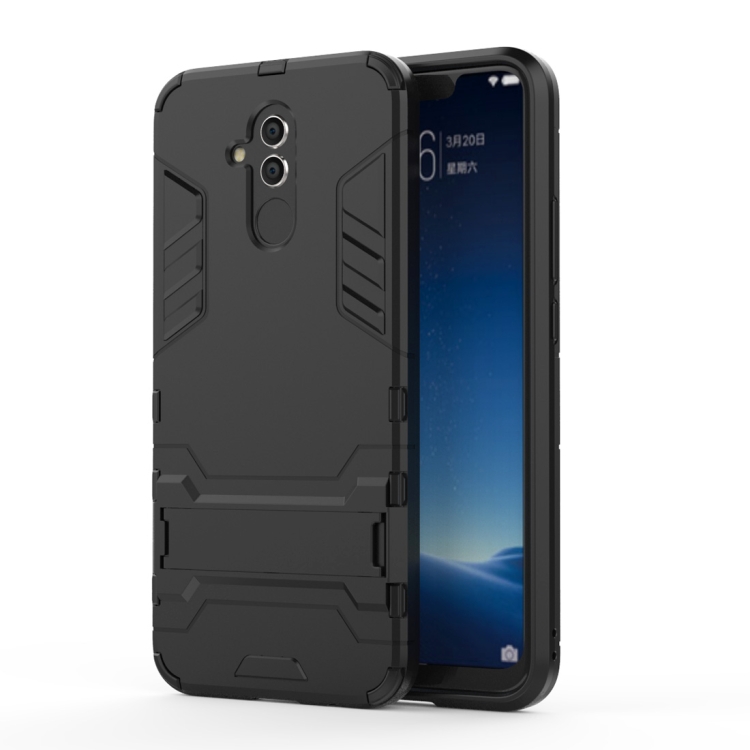

Shockproof PC + TPU Case for Huawei Mate 20 Lite, with Holder(Black)