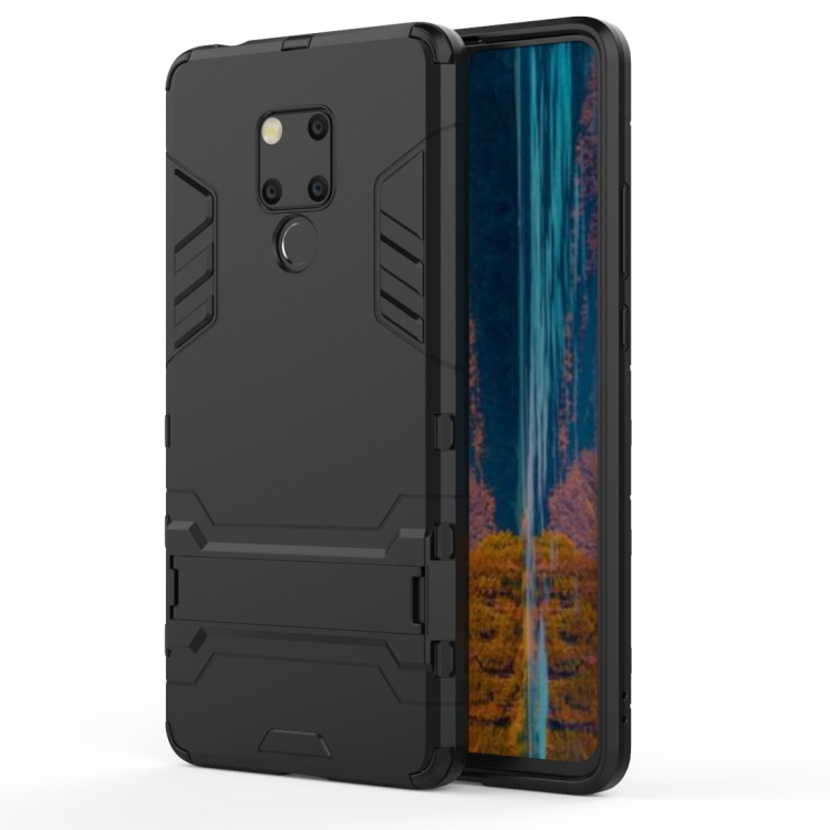 

Shockproof PC + TPU Case for Huawei Mate 20 X, with Holder(Black)