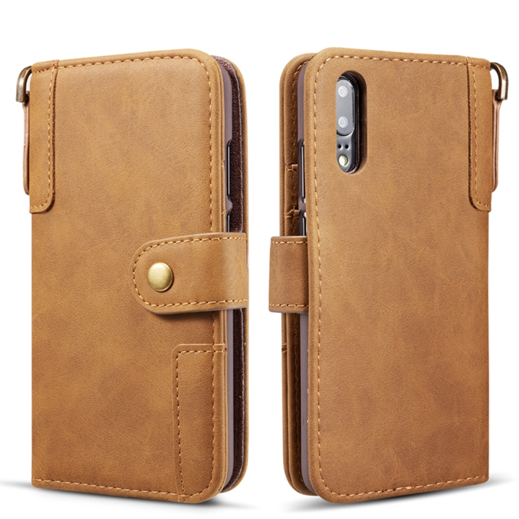 

Cowhide Texture Horizontal Flip Leather Case for Huawei P20 Lite, with Holder & Card Slots & Wallet & Sling (Brown)