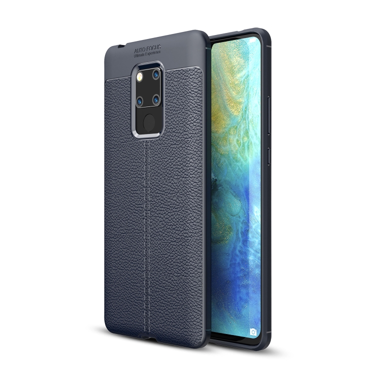 

Litchi Texture TPU Shockproof Case for Huawei Mate 20 X (Navy Blue)