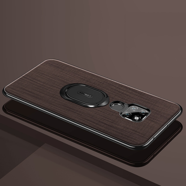 

LONDOR Shockproof PC + TPU Case for Huawei Mate 20 X, with Metal Holder (Brown)