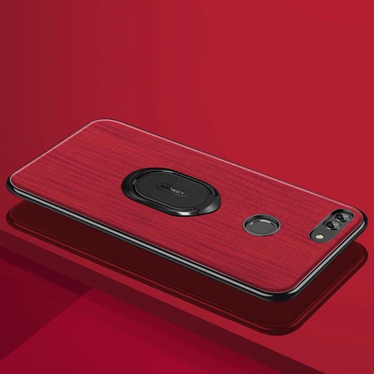 

LONDOR Shockproof PC + TPU Case for Huawei nova 2 Lite / Y7 Prime (2018), with Metal Holder (Red)