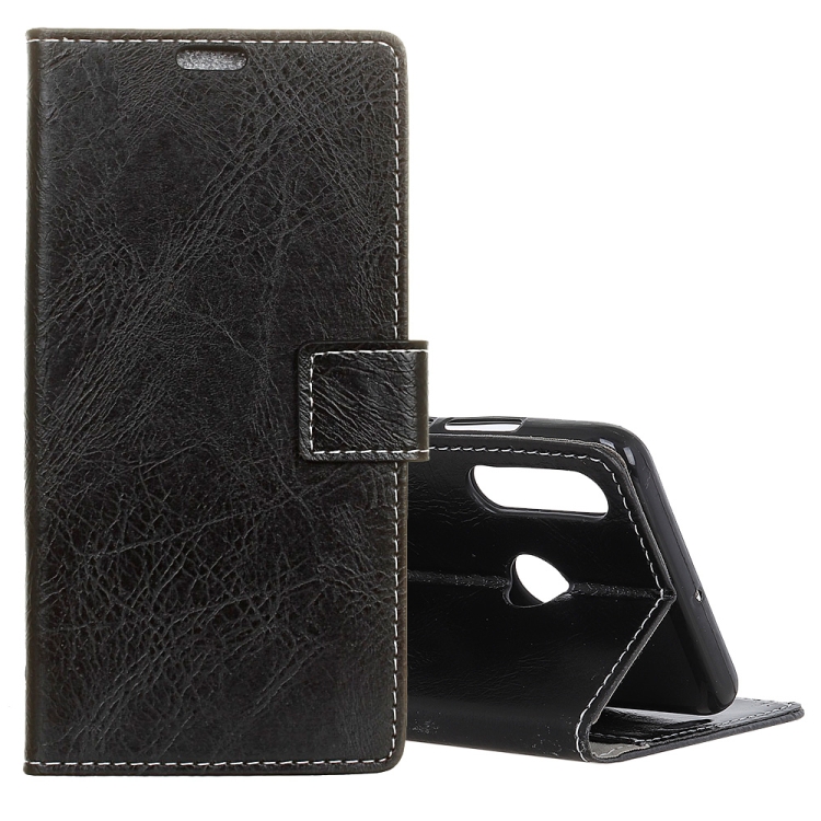 

Retro Crazy Horse Texture Horizontal Flip Leather Case for Huawei P30 Lite, with Wallet & Holder & Card Slots & Photo Frame (Black)