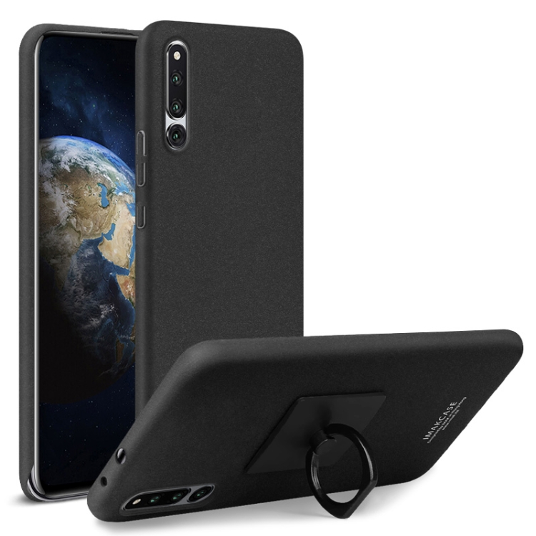 

IMAK Matte Touch Cowboy PC Case for Huawei Honor Magic 2, with Holder & Screen Sticker(Black)