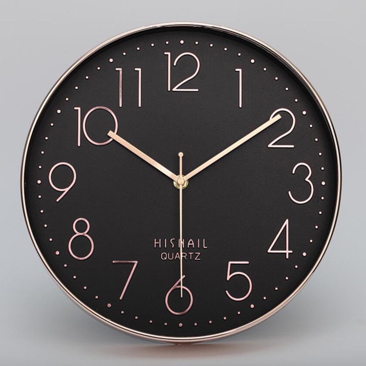 

Home Office Room Modern Silent Non Ticking 12 inch Round Decorative Wall Quartz Clock