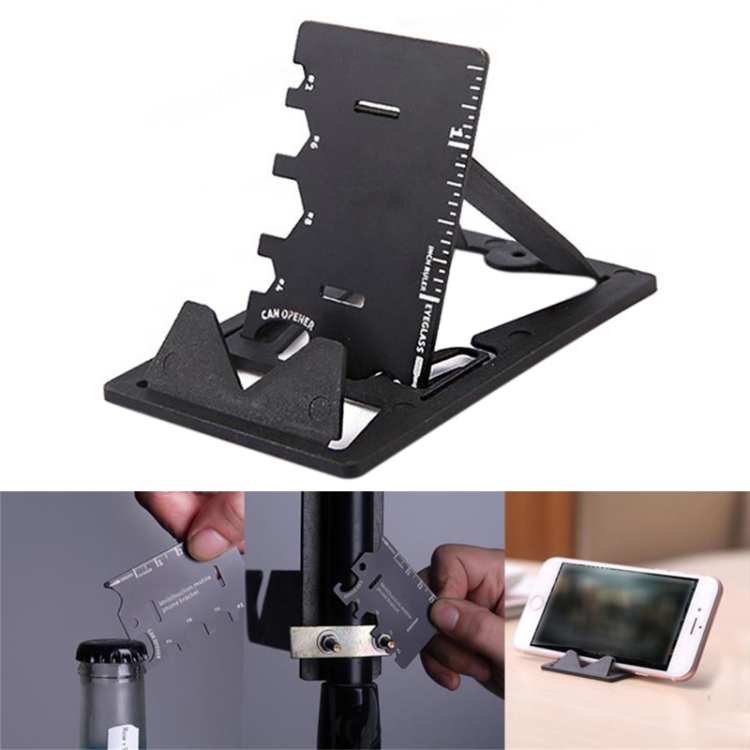 

Multi-function Folding Stainless Steel Tool Card Bottle Opener Phone Holder