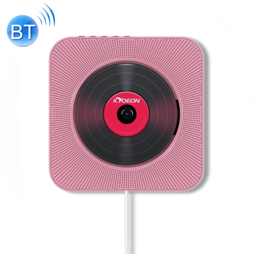 

KC-808 Wall Mounted Bluetooth 4.2+EDR CD Player with Remote Control, Support FM(Pink)