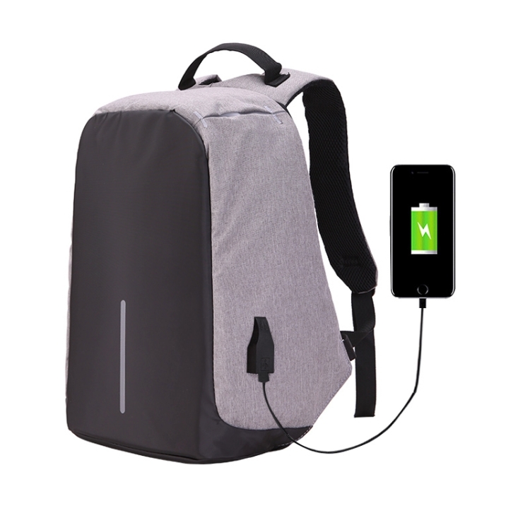 

Multi-Function Large Capacity Travel Anti-theft Security Casual Backpack Laptop Computer Bag with External USB Charging Interface for Men / Women, Size: 42 x 29 x 14cm(Grey)