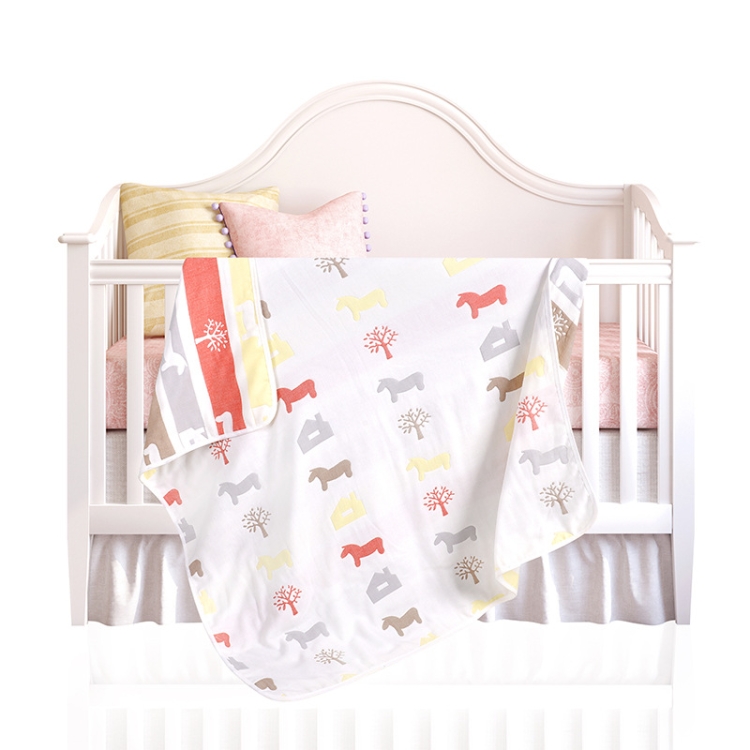 

Baby 6-Layer Cotton Gauze Quilt Children Towel Blanket, Size: 115 x 120CM (Pony)