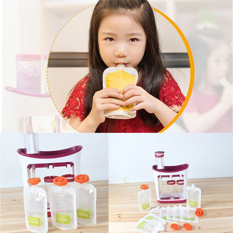 

50 PCS Puree Extruder Squeeze Pouch Food Distribution Storage Bag, Compatible with HC14554 Food Dispenser