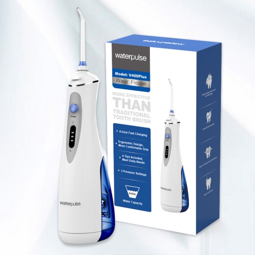 

Waterpulse V400Plus Rechargeable Dental Cordless Oral Irrigator with Travel Case, Plug: UK