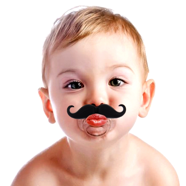 

Funny Infant Mustache Baby Appease Nipple