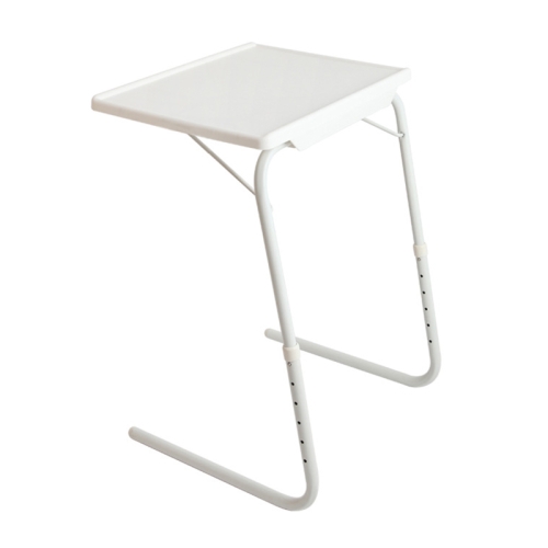 

Plastic Pad Steel Tube Bracket Liftable Foldable Portable Multi-purpose Laptop Table, Adjustable Height: 52-72cm, Adjustable Angle: 30 Degrees / 60 Degrees / 90 Degrees(White)