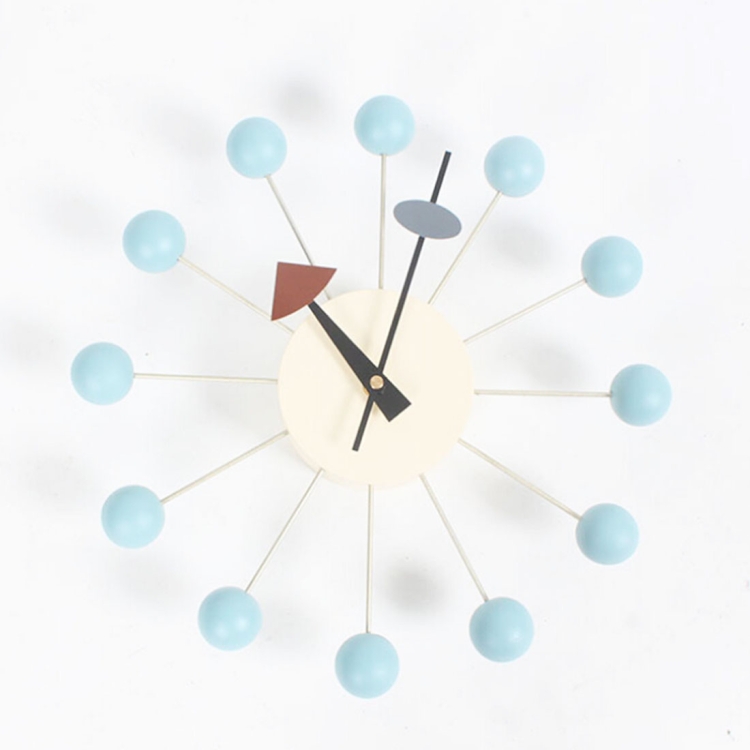 sunsky พ นหล งท ม สไตล minimalis circular balls candy นาฬ กาแขวนนาฬ กา ตกแต งสร างสรรค นาฬ กาช งช าสวรรค baby blue