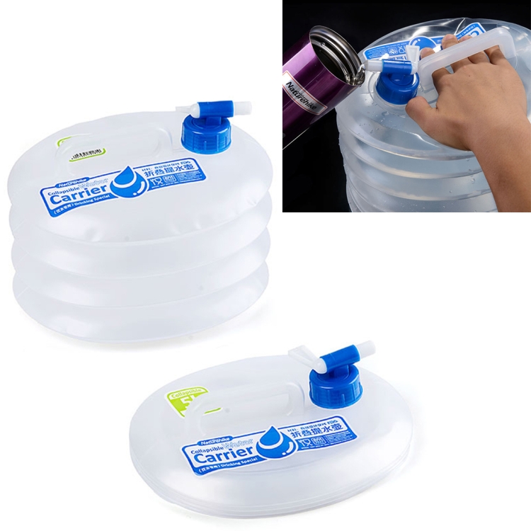 Plastic Bottle Folding Water Bucket Outdoor Collapsible Camping Water Bucket