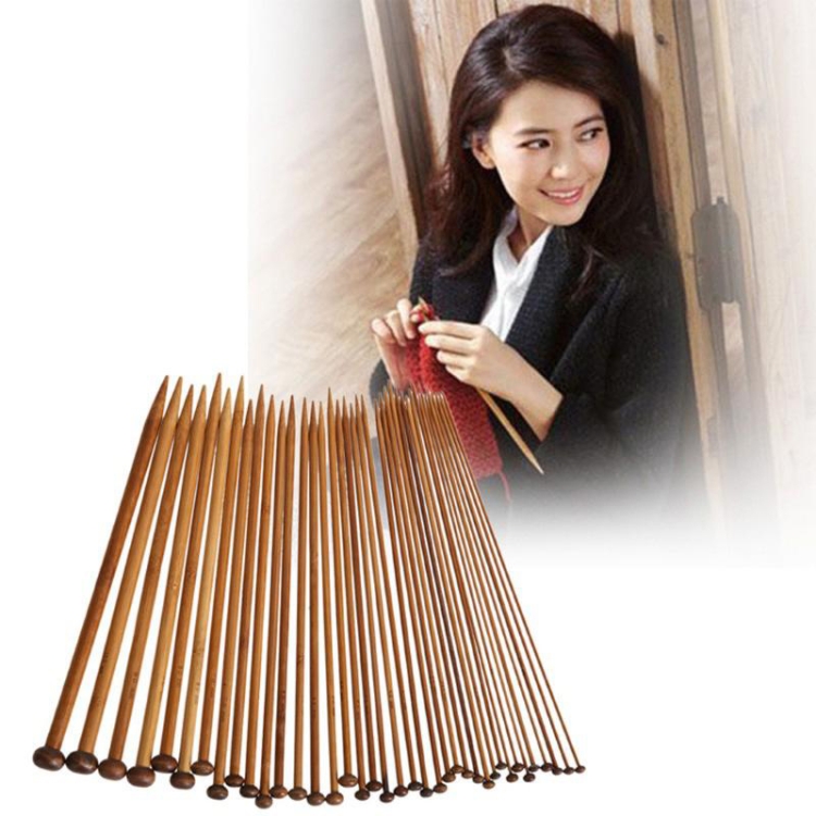 

36 in 1 Knitting Needle Carbonize Bamboo Crochet Knitting Needles