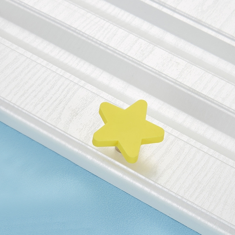 

5 PCS Little Yellow Star Pattern Shockproof Modern Cartoon Children Drawer Cabinet Handle