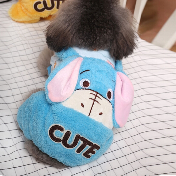 

Autumn & Winter Velveteen Warm Cartoon Pattern Pet Dog Clothes for Small Pets, 3#, Size: 40*30cm, Suggest Weight:2.5-3.5kg(Blue)