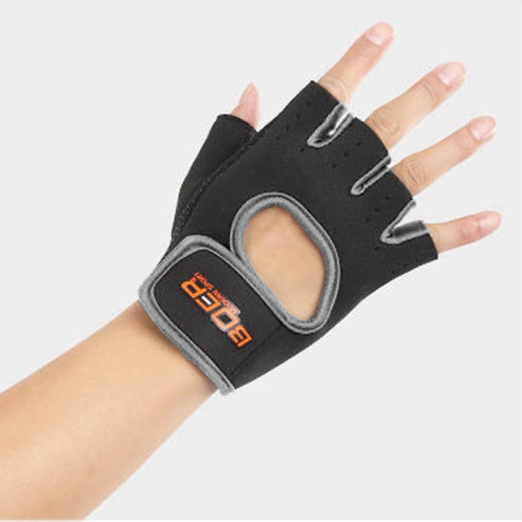 

Unisex Half Finger Gloves Outdoors Riding Non-slip Breathable Sports Gloves, Size: M, Plamar: 18*14*3.0cm(Black)