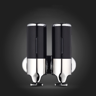 

Dual Hotel Shower Manual Dispenser Wall Mounted Washing Liquid Shampoo Soap Bottle, Capacity: 1000ml(Black)