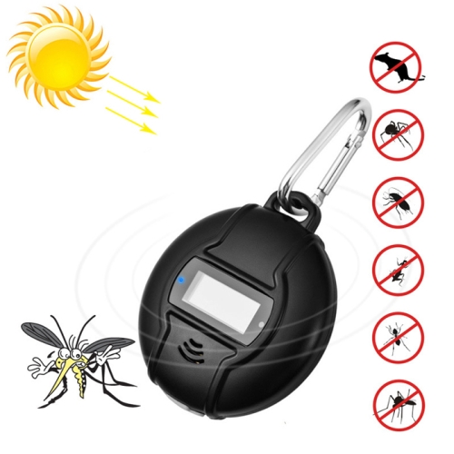 

Q3 Outdoor Portable Solar Pest Control Insect Bugs Ultrasonic Mosquito Repellent Repeller Killer with Compass Function