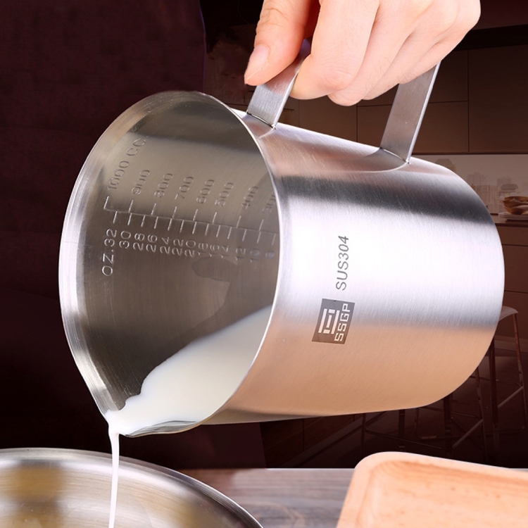 

SSGP Kitchen Cooking Tool Stainless Steel Graduated Measuring Cups, Size: 17*15cm, 2000ml