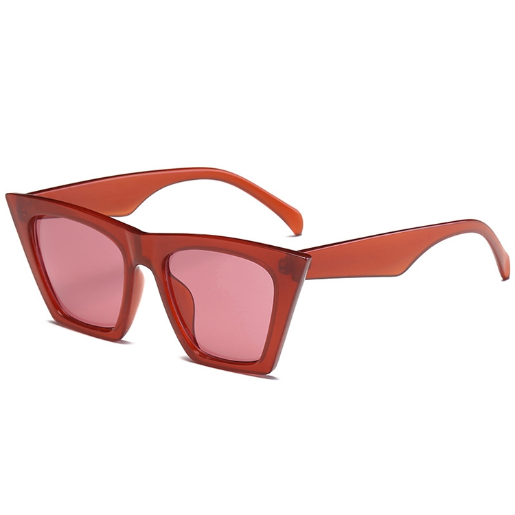 

Men Women Cat Eyes Color Frame Lens UV400 Protective Sunglasses