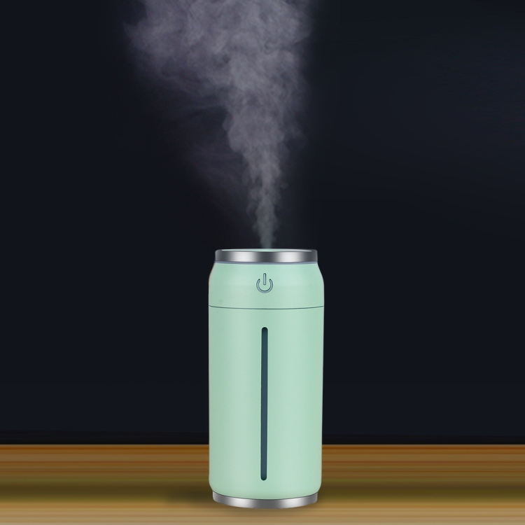 

Mini Portable Misty Can Shape Mute Desktop Air Humidifier with Extended USB Port(Green)
