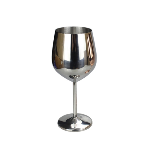 

MICLAN 500ml Stainless Steel Red Wine Cup High Capacity Wine Goblet (Silver)