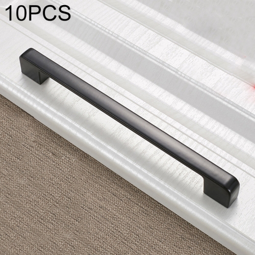 

10 PCS 6613C-192 Simple Cabinet Door Handle Drawer Wardrobe Zinc Alloy Handle (Black)