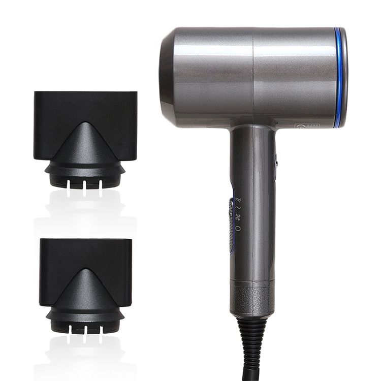 

High-power 2000W Anionic Cold Hot Air Constant Temperature Hair Dryer, UK Plug(Grey+Blue)