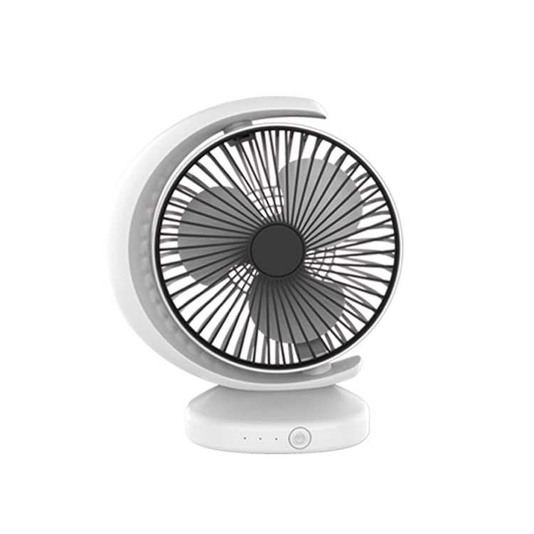

Portable Mini Recirculating Wind Mute USB Desktop Fan with 3 Speed Control (White)