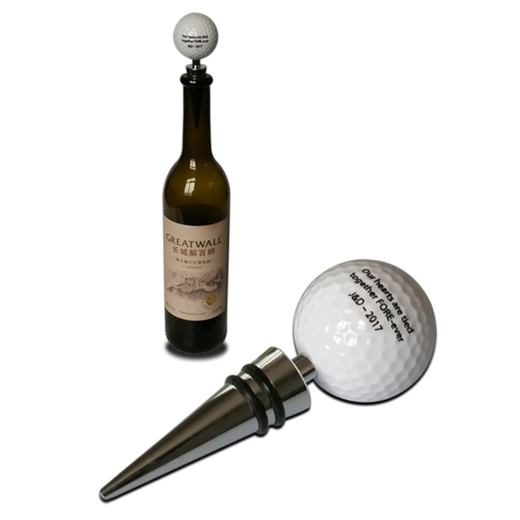 

Golf + Tee Shape Red Wine Bottle Stopper, Size:11.5cm, Color Random Delivery