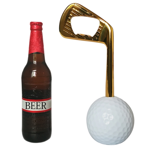 

Golf Zinc Alloy Beer Bottle Opener (Gold)