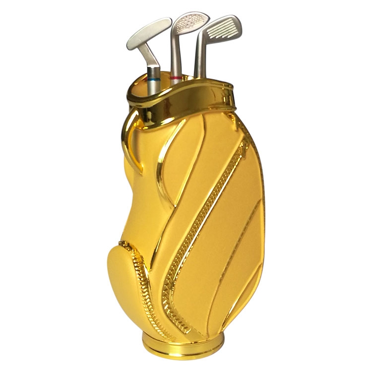 

Business Office Creative Craft Gift Golf Bag Shape Pen Cylinder Pen Container,Size:16x10x6cm