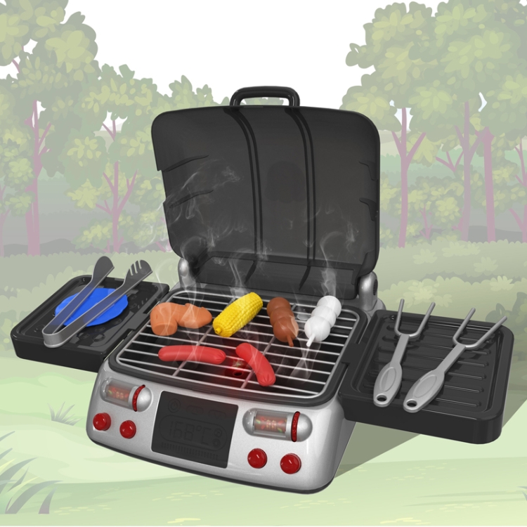 

MoFun 6033 Simulation Electric Grill Children Barbecue String Toy Set (Black)