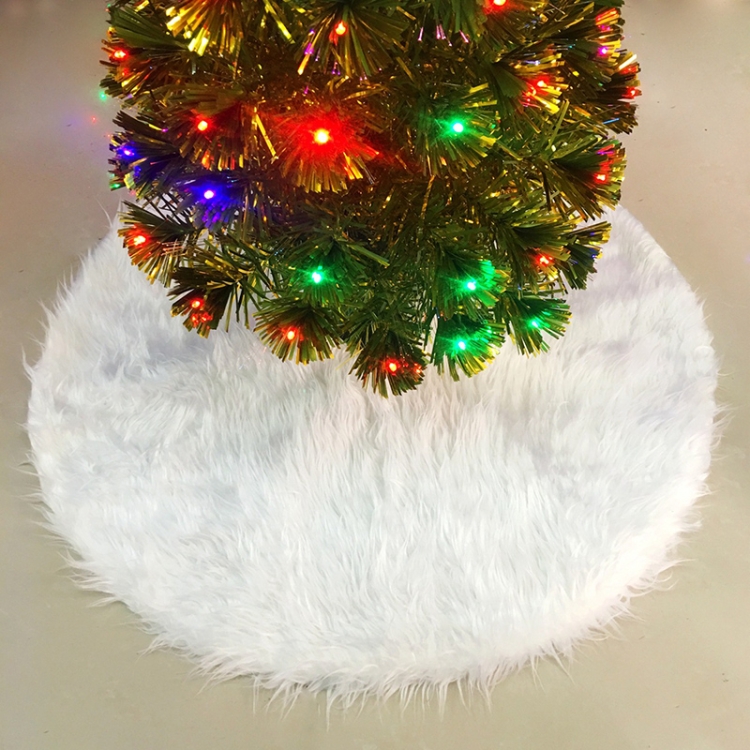 

Christmas Tree Plush Skirt White Round Ornament Decoration, Diameter: 152cm