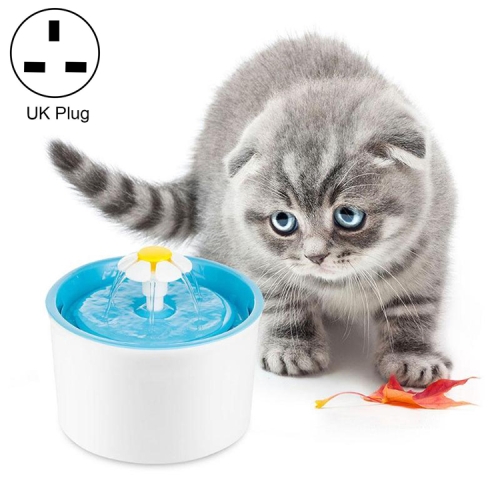 

1.6L Automatic Electric Water Fountain Dog Cat Pet Drinker Bowl Drinking Fountain Dispenser, UK Plug (Blue)