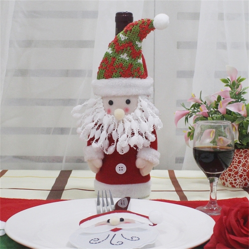 

Santa Claus Pattern Wine Bottle Bag Christmas Decoration