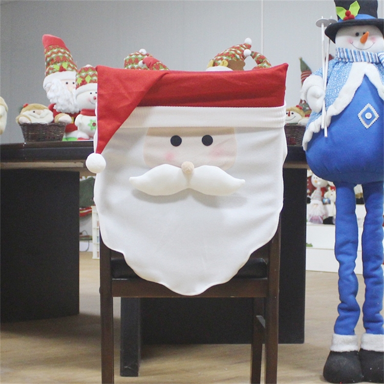 

Santa Claus Pattern Dinner Table Chair Cover Christmas Decoration