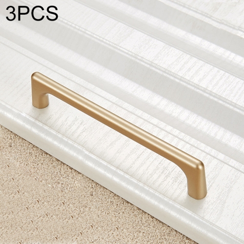 

3 PCS 9011-128 Modern Simple Cabinet Door Handle Drawer Wardrobe Zinc Alloy Handle (Gold)