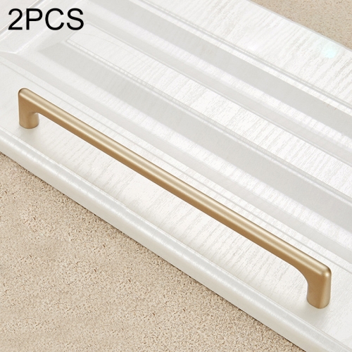 

2 PCS 9011-224 Modern Simple Cabinet Door Handle Drawer Wardrobe Zinc Alloy Handle (Gold)