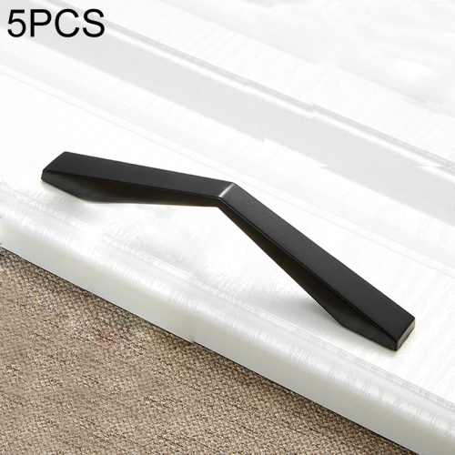 

5 PCS 4068-96 Simple Cabinet Door Handle Drawer Wardrobe Zinc Alloy Handle (Black)